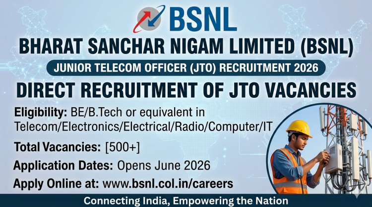Bharat Sanchar Nigam Limited (BSNL)  BSNL Junior Telecom Officer Recruitment 2026 Direct Recruitment of Junior Telecom Officer Vacancies